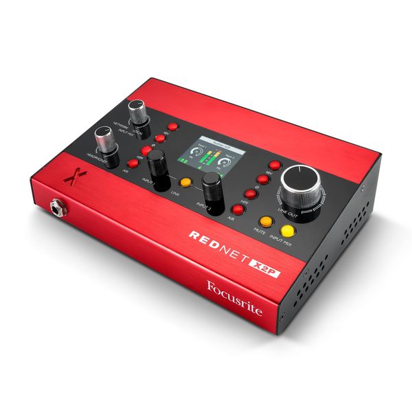 Focusrite RedNet X2P 2x2 Dante Audio Interface with Red Evolution Mic Preamps