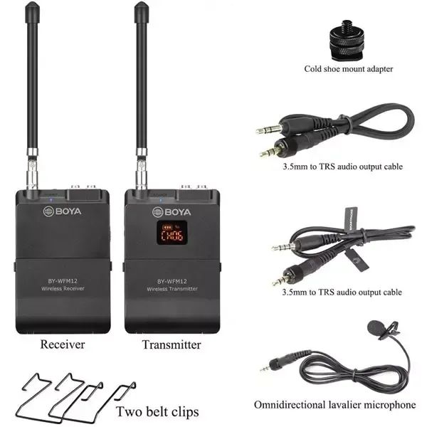 Micro thu âm Boya BY-WFM12 - Micro thu âm cài áo không dây