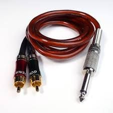 Dây thu âm Nhạc Cụ 2 đầu RCA (Hoa sen) to 6.5mm (2M)