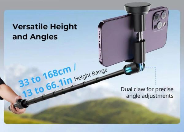 SmallRig 4926 - One-Touch Deploy Selfie Stick Tripod ST-30 (Black)