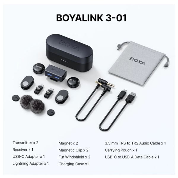 Micro Không Dây BOYALINK 3-01 Màu đenmicro không dây Button-Sized