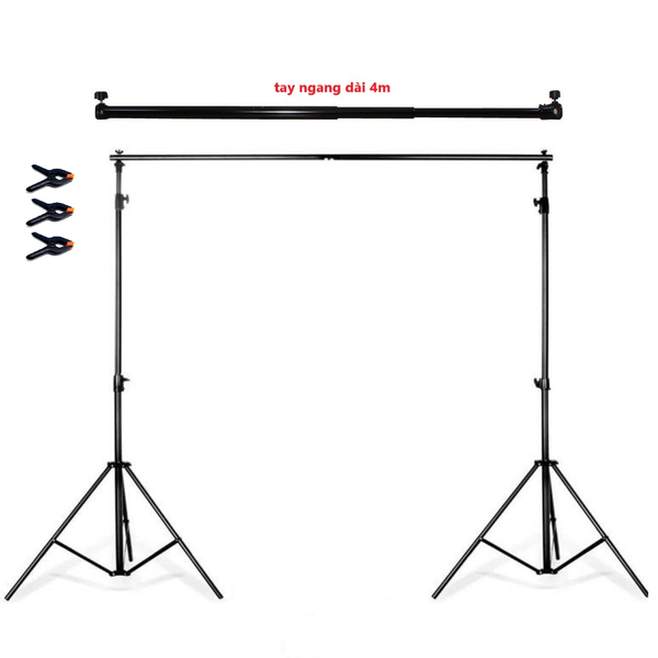 Giá Treo Phông 3 x 4m - Giá treo phông chắc chắn di động loại có thể rút 1,3m - 1,4m
