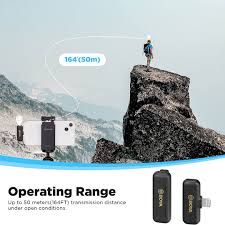 Micro cài áo không dây BOYA BY-WM3T2-D, Cổng Lightning