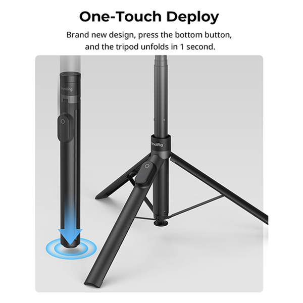 SmallRig 4898 - One-Touch Deploy Selfie Stick Tripod ST-30