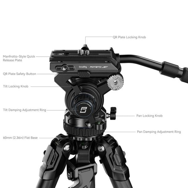 SmallRig x Potato Jet TRIBEX Hydraulic Carbon Firber Tripod Kit