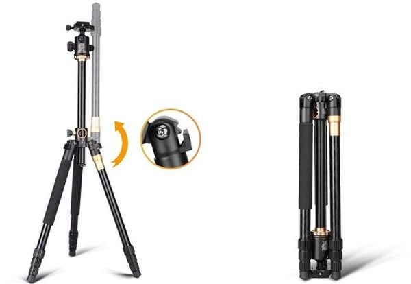 Chân máy ảnh Tripod Beike Q999H bản trục đứng vuông góc