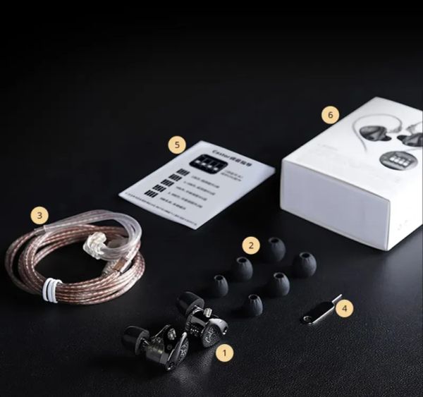 Tai nghe KZ Castor | Tai nghe nhét tai livestream ( In ear ) Silver