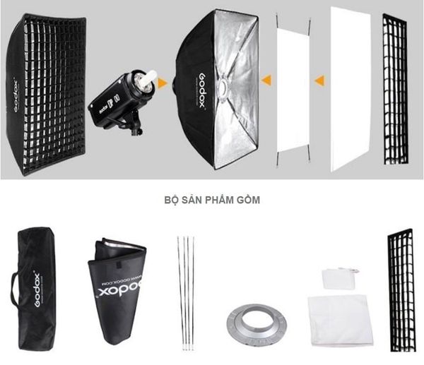 Lồng tản sáng Softbox 60x90cm tổ ong