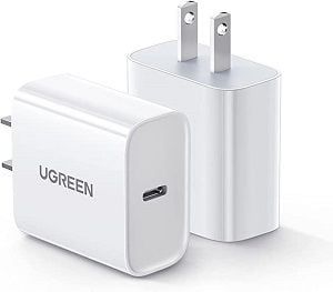 Sạc USB-C 1 cổng PD 20W màu trắng Ugreen 60449