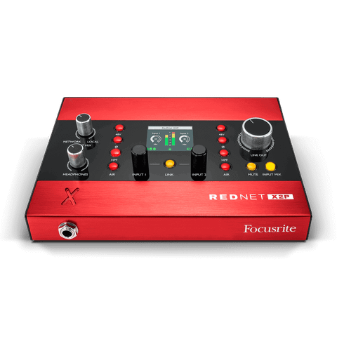 focusrite-rednet-x2p-2x2-dante-audio-interface-with-red-evolution-mic-preamps