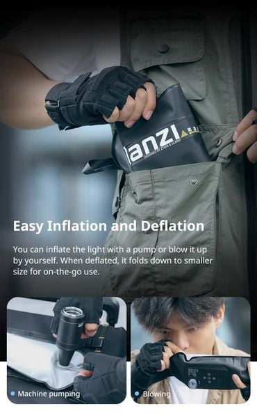 Đèn led Ulanzi UA12 - Đèn ống cầm tay dạng túi khí 12W