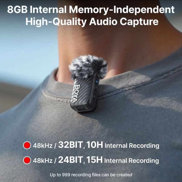 Micro Không Dây BOYAMIC 2-02 Màu đen micro không dây AI-Powered