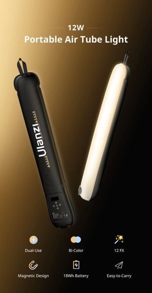 Đèn led Ulanzi UA12 - Đèn ống cầm tay dạng túi khí 12W