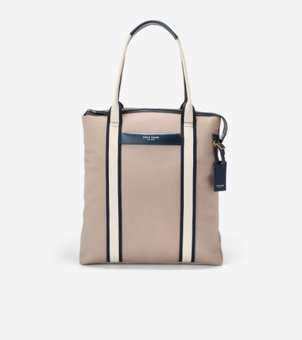 Judson Brushed Twill N/S Tote - Beige