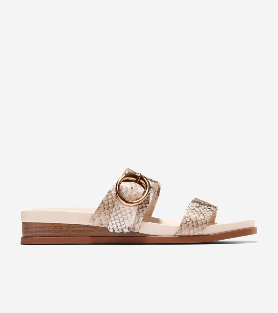 oaklynn double band footbed sandals