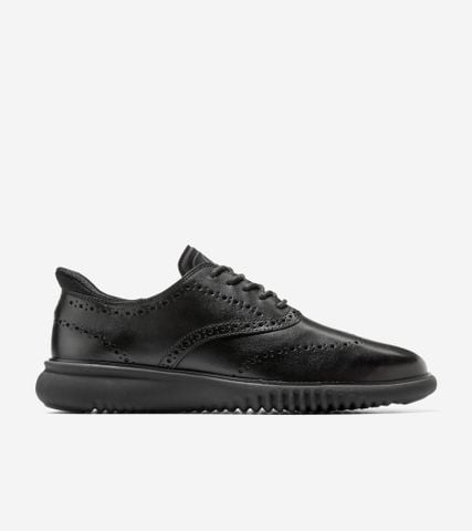 2.ZerøGrand Evo Wingtip Quick-On Oxford - Black / 7