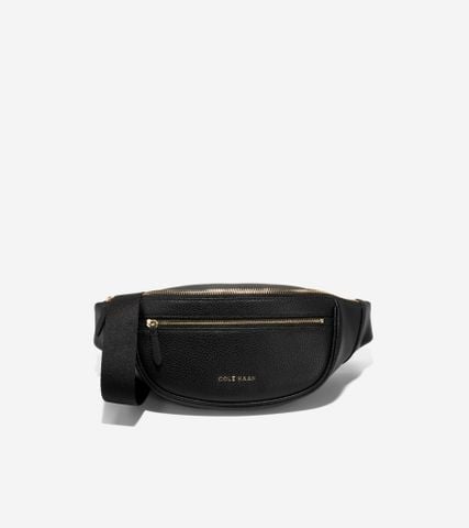 Mackenna Leather Belt Bag - BLACK