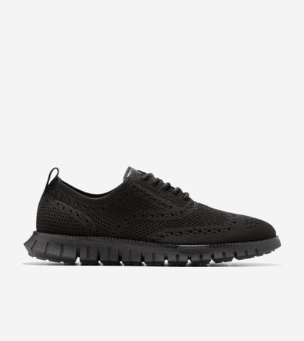 ZerøGrand Remastered Stitchlite Wingtip - Black / 7