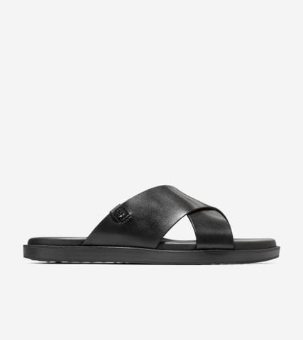 Flexcraft Cross Strap Sandal - Black / 7
