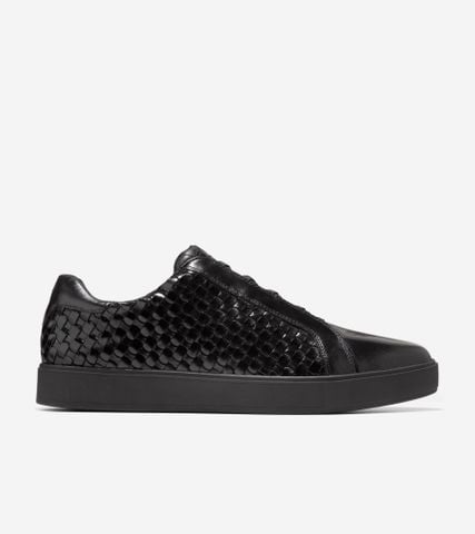 GrandPrø Luxe Woven Slip-On Sneakers - Black / 7