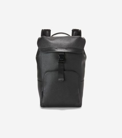 Damon Flap Backpack - Black
