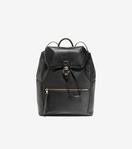 Heritage Buckle Flap Backpk(M) - BLACK