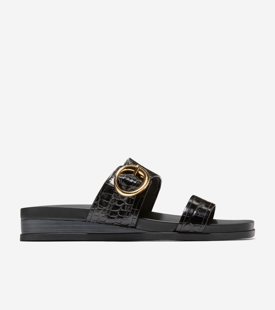 oaklynn double band footbed sandals
