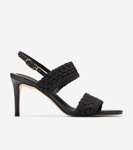 Harlan Double Band Sandals - Black / 5