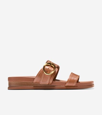 Oaklynn Double Band Footbed Sandals - Brown / 5.5