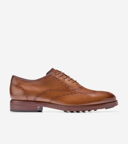 Ledley Grand Brogue Wingtip Oxfords - BROWN / 7 / WIDE