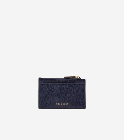 CARD CASE W/ZIP - NAVY