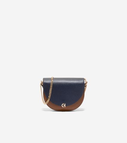 Evie Chain Saddle Bag - NAVY