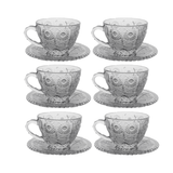  Set 6 tách trà kèm đĩa M57 Crystal Bohemia 