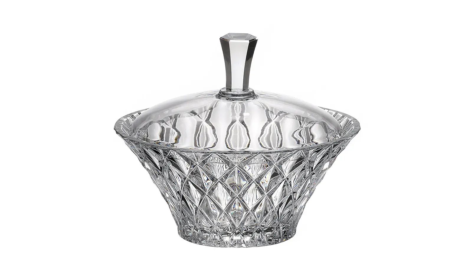  Thố Memphis trắng 19.5cm Crystal Bohemia 