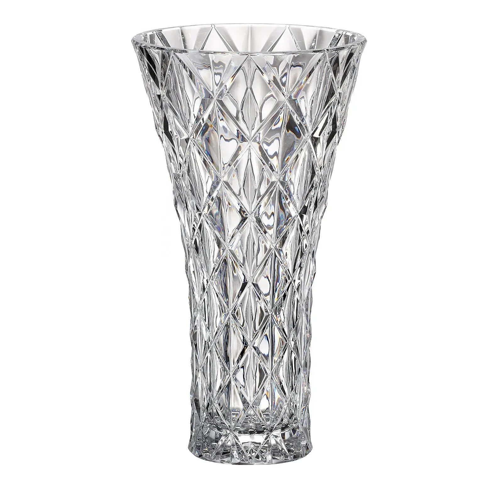  Lọ hoa Memphis trắng 30.5cm Crystal Bohemia 