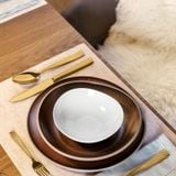  Set 6 thìa Moka Cortina Stainless Steel Mirror PVD Gold Sambonet 