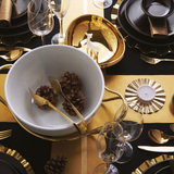  Kẹp gắp thức ăn Stainless Steel Mirror PVD Gold 26cm Sambonet 