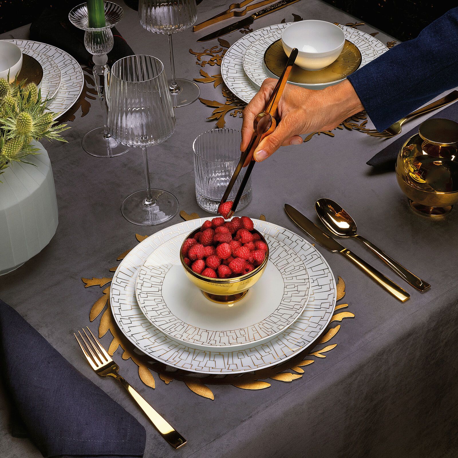  Kẹp gắp Living Stainless Steel Mirror PVD Gold Sambonet 