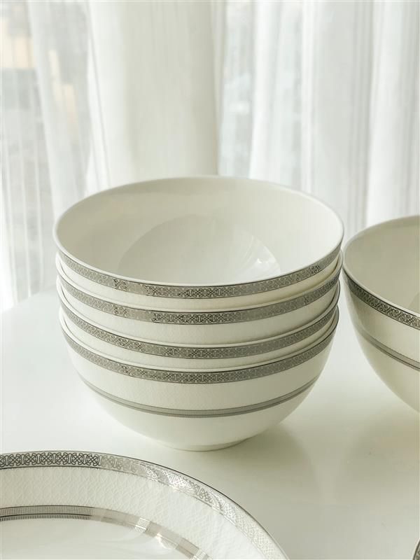  Bộ đồ ăn sứ xương bạch kim anh 
