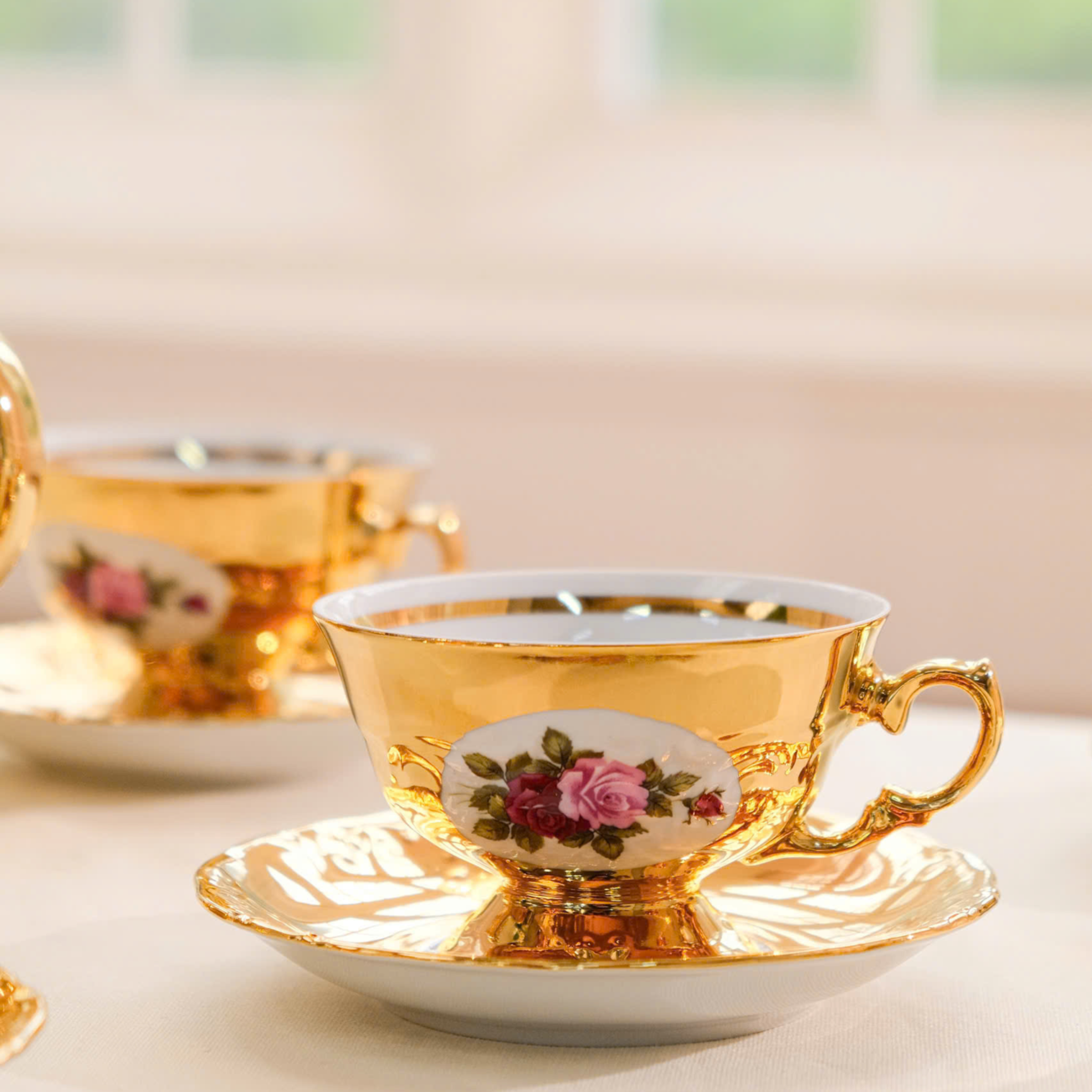  Bộ cà phê tiệp full vàng Hoa hồng 