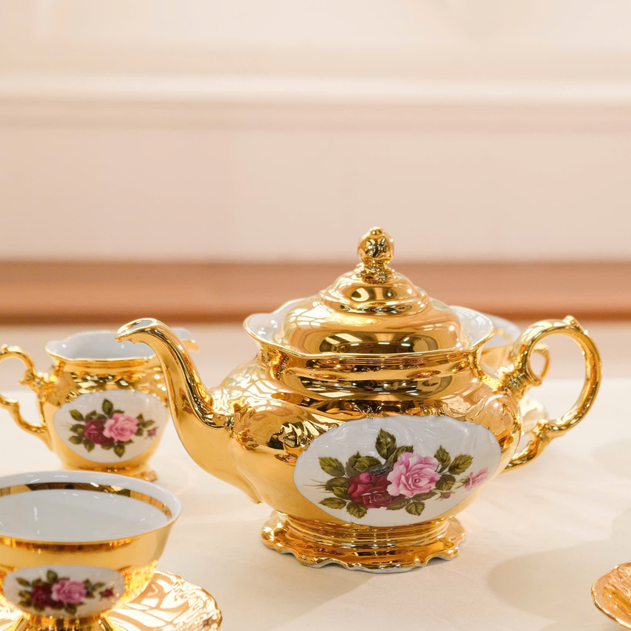  Bộ cà phê tiệp full vàng Hoa hồng 