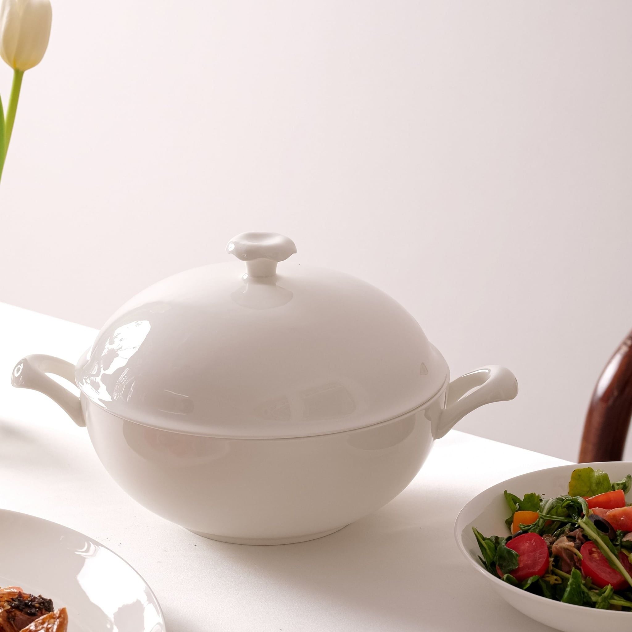  Bộ đồ ăn sứ xương trắng trơn 