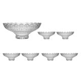  Bộ set pha lê mâm bồng M57 25cm&13cm (7pcs/bộ) 