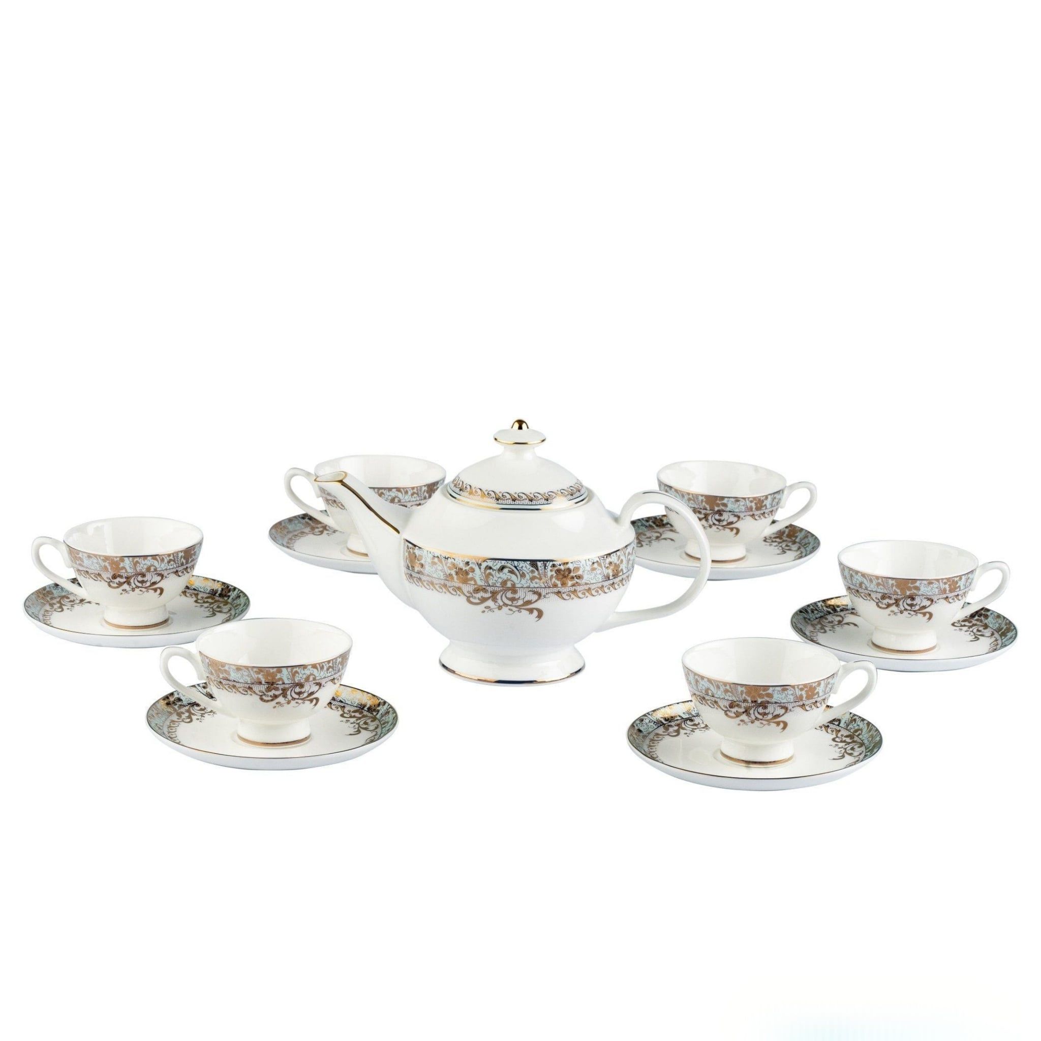  Bộ trà xanh ngọc dây vàng 