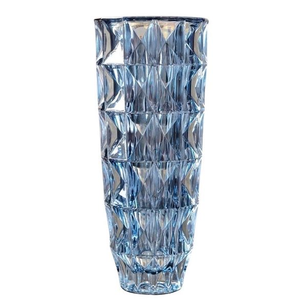  Lọ hoa kim cương xanh dương 33cm Crystal Bohemia 