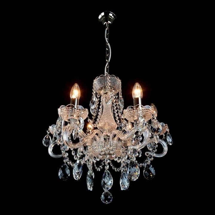  Đèn chùm pha lê Diamant 6 Silver 