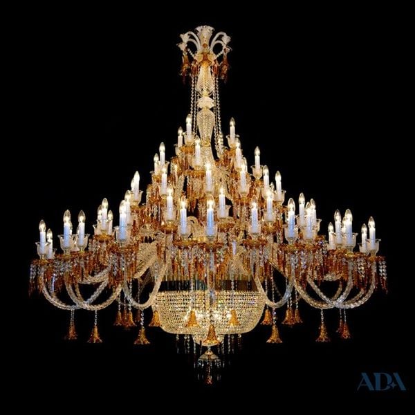  Đèn chùm pha lê thông tầng Grande 