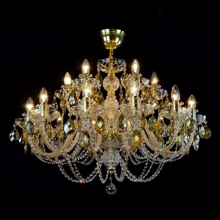  Đèn chùm pha lê Ocean 18 amber 