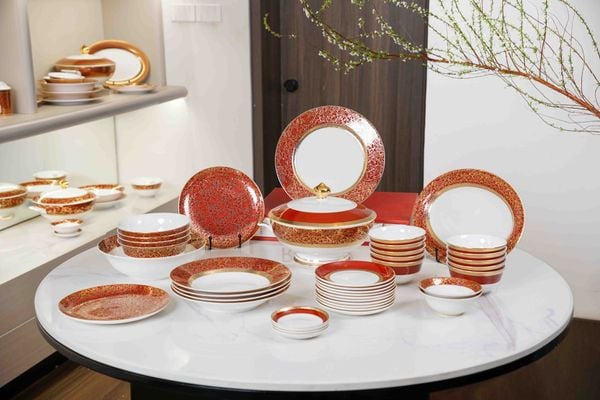  Bộ đồ ăn Abbey đỏ 41 sản phẩm Spedona 