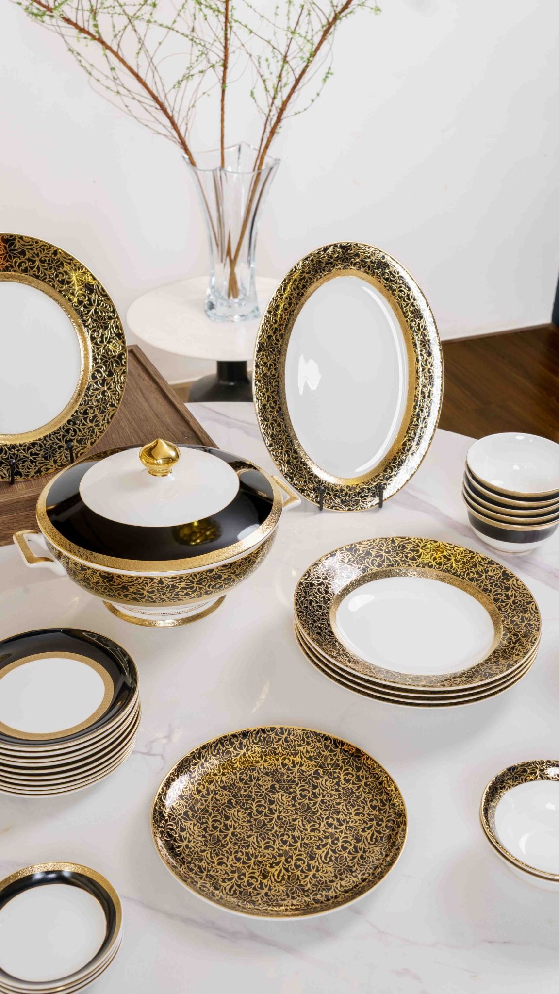  Bộ đồ ăn Abbey đen 41 sản phẩm Spedona 